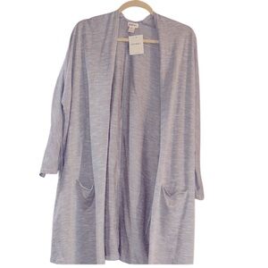 DONNI. Light Gray Textured Cardigan